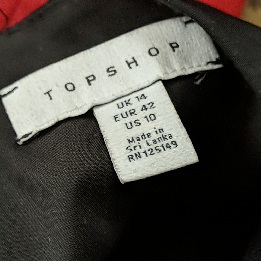 Topshop one shoulder black dress size 10 - Picture 4 of 4